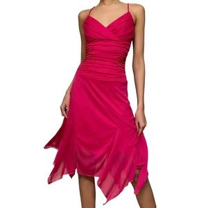 asymmetrical midi dress